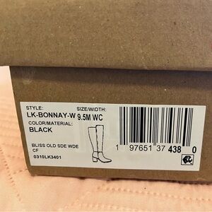 Lucky Brand Wid Calf Black Suede Knee Boots